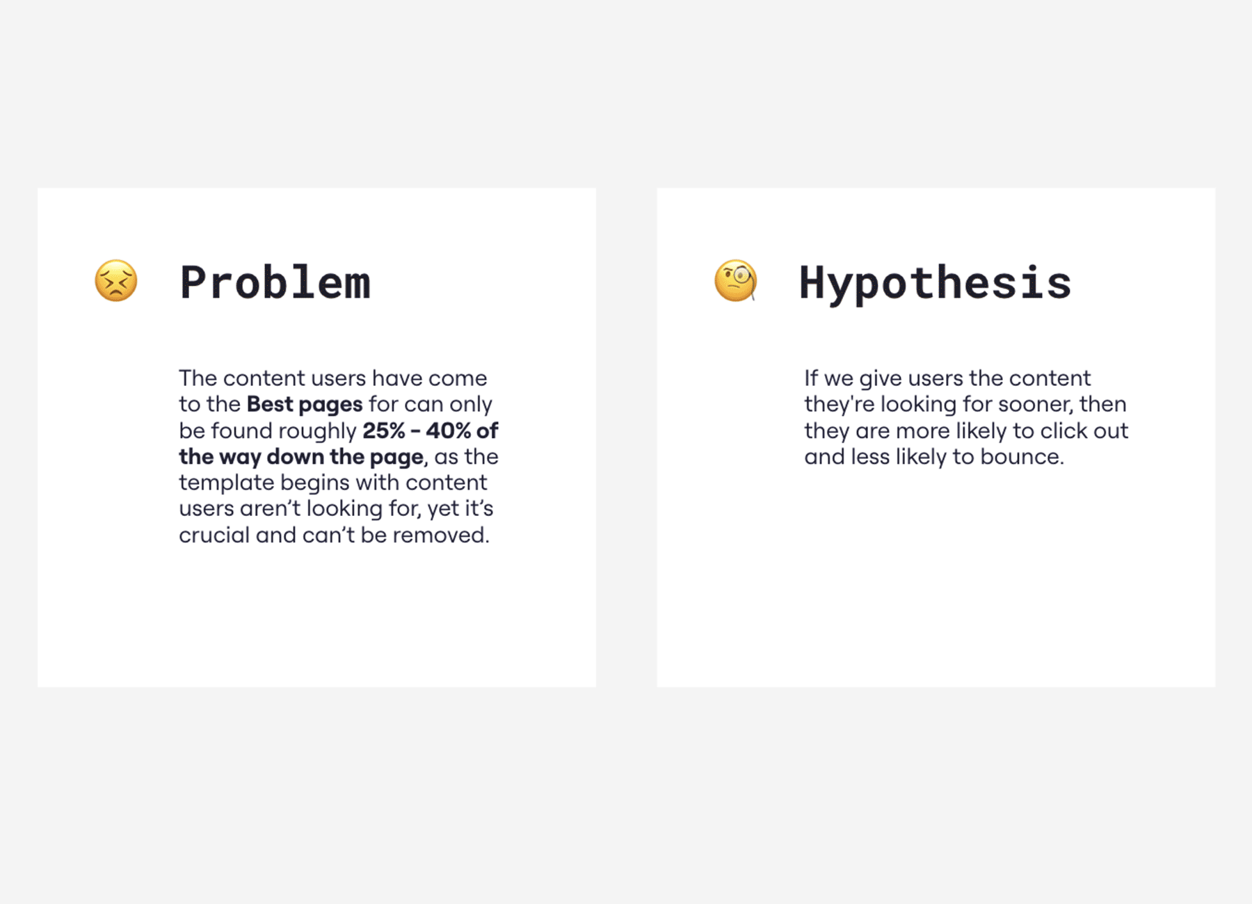Problem and hypothesis