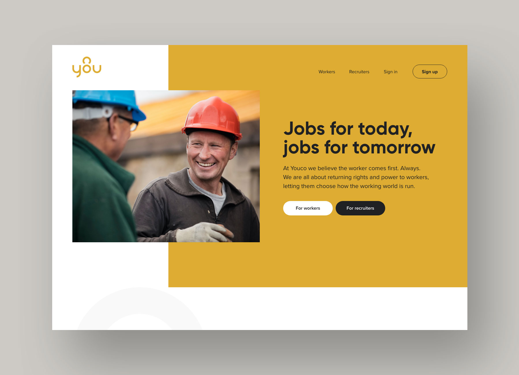 Youco homepage design